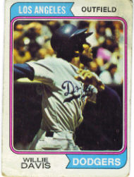 1974 Topps Baseball Cards      165     Willie Davis
